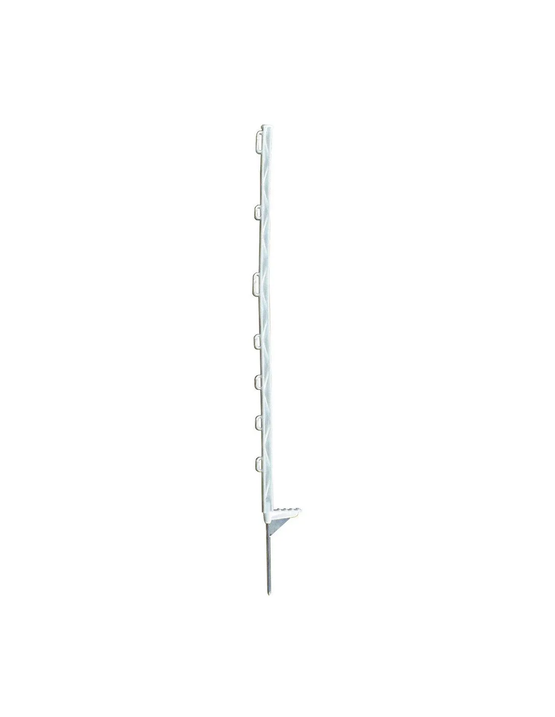 Piquet plastique bêche renforcée blanc 1,05 7 isolateurs -